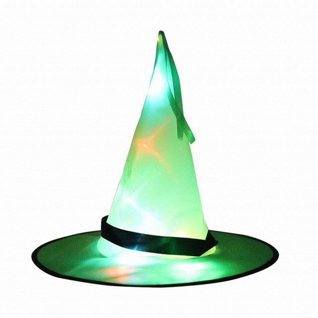 Halloween Decoration Witch Hat LED Lights Halloween Elf Ears Kids Home Party Decor Supplies Outdoor Tree Hanging Ornament Diy - Christmas Trees USA