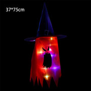 Halloween Decoration Witch Hat LED Lights Halloween Elf Ears Kids Home Party Decor Supplies Outdoor Tree Hanging Ornament Diy - Christmas Trees USA