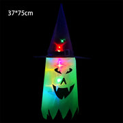 Halloween Decoration Witch Hat LED Lights Halloween Elf Ears Kids Home Party Decor Supplies Outdoor Tree Hanging Ornament Diy - Christmas Trees USA