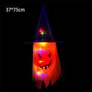Halloween Decoration Witch Hat LED Lights Halloween Elf Ears Kids Home Party Decor Supplies Outdoor Tree Hanging Ornament Diy - Christmas Trees USA