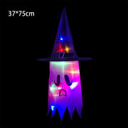 Halloween Decoration Witch Hat LED Lights Halloween Elf Ears Kids Home Party Decor Supplies Outdoor Tree Hanging Ornament Diy - Christmas Trees USA