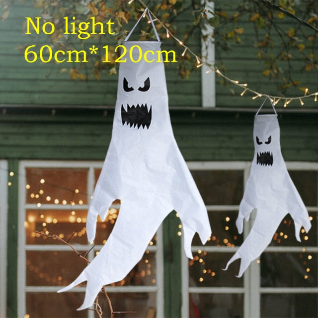 Halloween Decoration Witch Hat LED Lights Halloween Elf Ears Kids Home Party Decor Supplies Outdoor Tree Hanging Ornament Diy - Christmas Trees USA