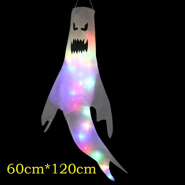 Halloween Decoration Witch Hat LED Lights Halloween Elf Ears Kids Home Party Decor Supplies Outdoor Tree Hanging Ornament Diy - Christmas Trees USA
