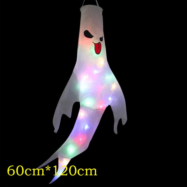 Halloween Decoration Witch Hat LED Lights Halloween Elf Ears Kids Home Party Decor Supplies Outdoor Tree Hanging Ornament Diy - Christmas Trees USA