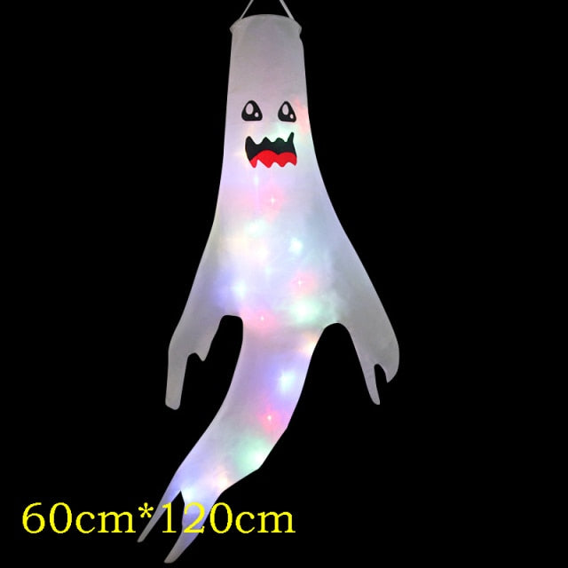Halloween Decoration Witch Hat LED Lights Halloween Elf Ears Kids Home Party Decor Supplies Outdoor Tree Hanging Ornament Diy - Christmas Trees USA