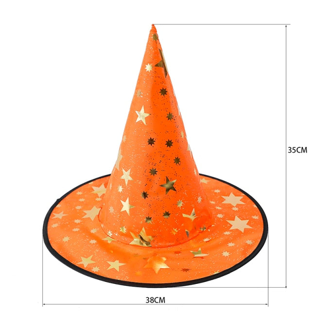 Halloween Decoration Witch Hat LED Lights Halloween Elf Ears Kids Home Party Decor Supplies Outdoor Tree Hanging Ornament Diy - Christmas Trees USA