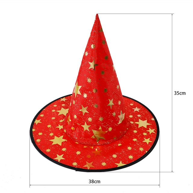 Halloween Decoration Witch Hat LED Lights Halloween Elf Ears Kids Home Party Decor Supplies Outdoor Tree Hanging Ornament Diy - Christmas Trees USA