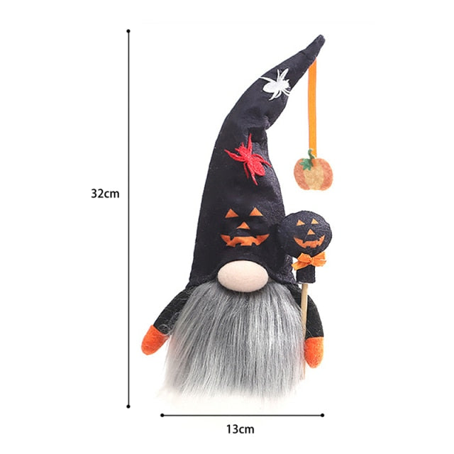 Halloween Decoration Witch Hat LED Lights Halloween Elf Ears Kids Home Party Decor Supplies Outdoor Tree Hanging Ornament Diy - Christmas Trees USA