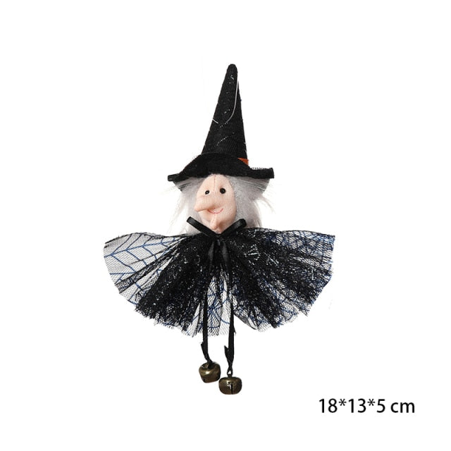 Halloween Decoration Witch Hat LED Lights Halloween Elf Ears Kids Home Party Decor Supplies Outdoor Tree Hanging Ornament Diy - Christmas Trees USA
