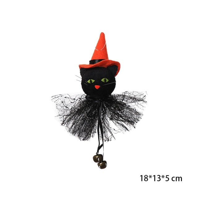 Halloween Decoration Witch Hat LED Lights Halloween Elf Ears Kids Home Party Decor Supplies Outdoor Tree Hanging Ornament Diy - Christmas Trees USA