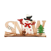 Christmas Decorations Snow Xmas Wooden Ornaments