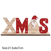 Christmas Decorations Snow Xmas Wooden Ornaments
