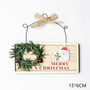 Christmas Decorations Snow Xmas Wooden Ornaments