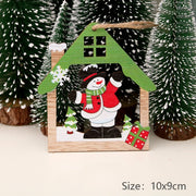 Christmas Decorations Snow Xmas Wooden Ornaments
