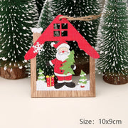 Christmas Decorations Snow Xmas Wooden Ornaments