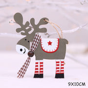 Christmas Decorations Snow Xmas Wooden Ornaments