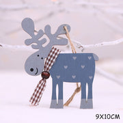 Christmas Decorations Snow Xmas Wooden Ornaments