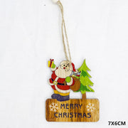 Christmas Decorations Snow Xmas Wooden Ornaments