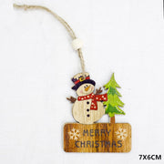 Christmas Decorations Snow Xmas Wooden Ornaments