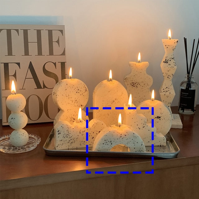 Handmade Ink Splashing Candle Irregular Long Pole Candle Ball Ladder Wave Arch