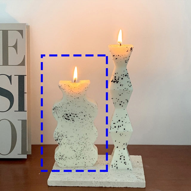 Handmade Ink Splashing Candle Irregular Long Pole Candle Ball Ladder Wave Arch