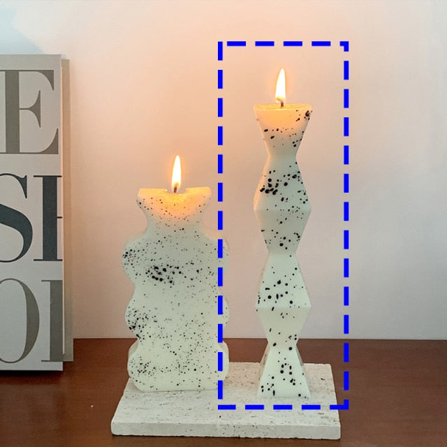 Handmade Ink Splashing Candle Irregular Long Pole Candle Ball Ladder Wave Arch