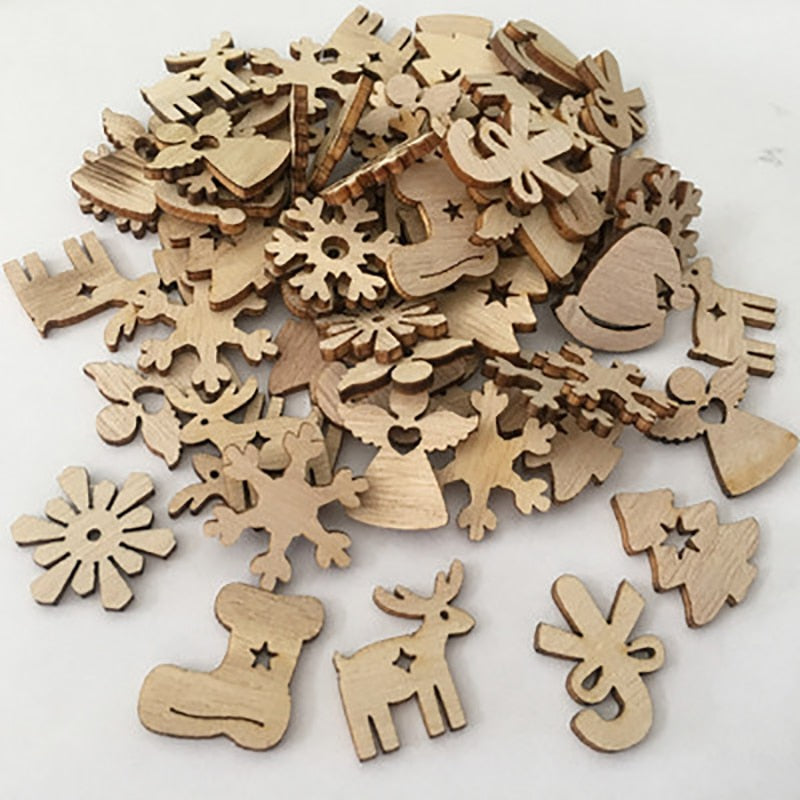 Wooden Xmas Tree Hanging Ornament