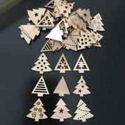 Wooden Xmas Tree Hanging Ornament