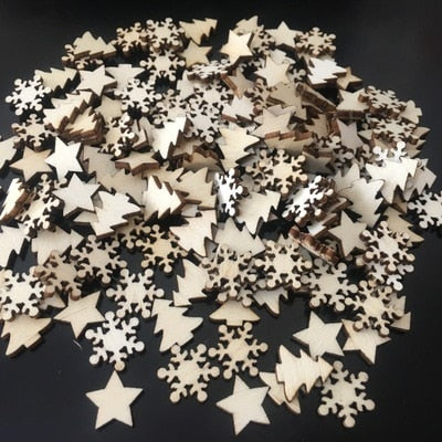 Wooden Xmas Tree Hanging Ornament