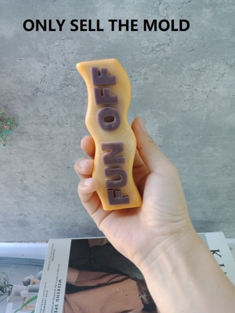 Custom DIY Wave Shape Letter Creative Soap Mold Candle