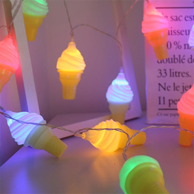 Ice Cream Fairy Lights Garland LED String Christmas Tree Light - Christmas Trees USA