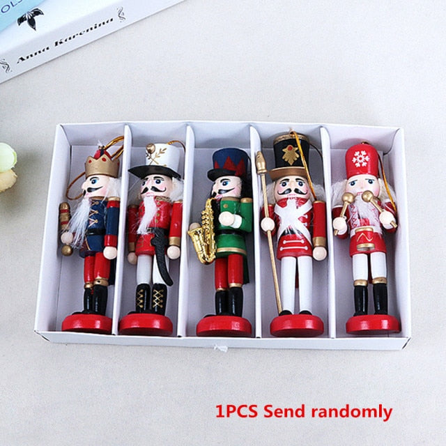 New Year Decor Kids Doll Wooden Nutcracker Soldier