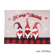 Christmas Placemats Non Slip Heat-Resistant Table Mats Forest Man Xmas