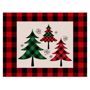 Christmas Placemats Non Slip Heat-Resistant Table Mats Forest Man Xmas