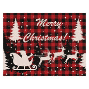 Christmas Placemats Non Slip Heat-Resistant Table Mats Forest Man Xmas
