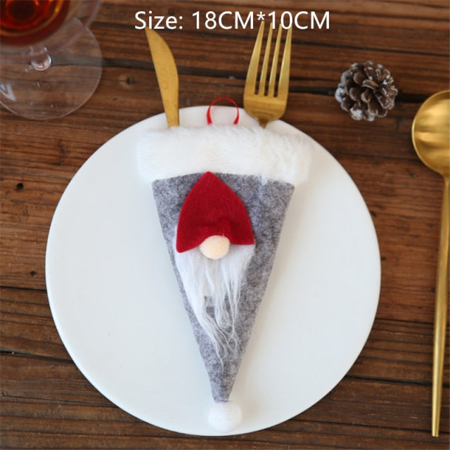 Christmas Placemats Non Slip Heat-Resistant Table Mats Forest Man Xmas