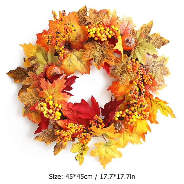30-45cm Autumn Themed Wreath Christmas Decor - Christmas Trees USA