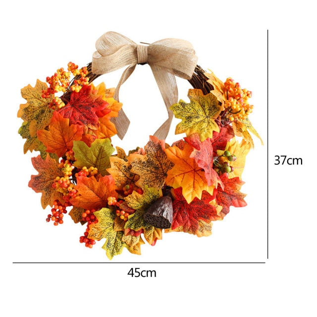 30-45cm Autumn Themed Wreath Christmas Decor - Christmas Trees USA