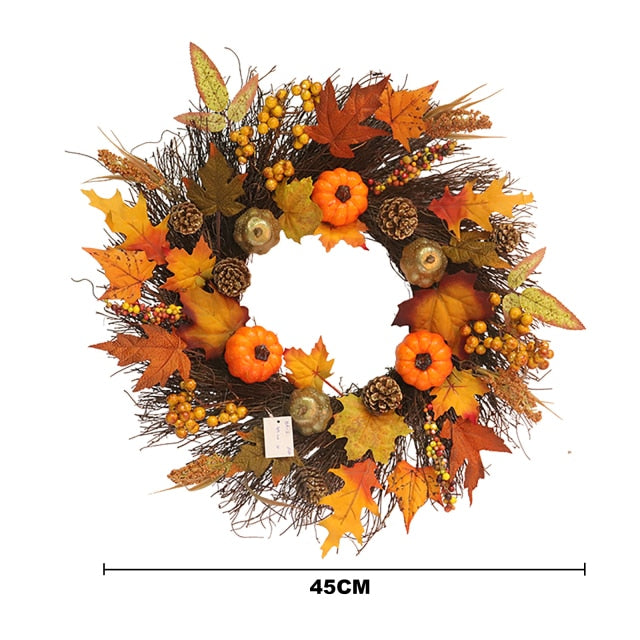 30-45cm Autumn Themed Wreath Christmas Decor - Christmas Trees USA