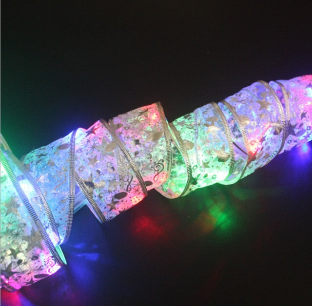 Christmas Decoration LED Ribbon Bows Lights - Christmas Trees USA