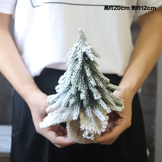 artificial linen mini Christmas cedar tree - Christmas Trees USA