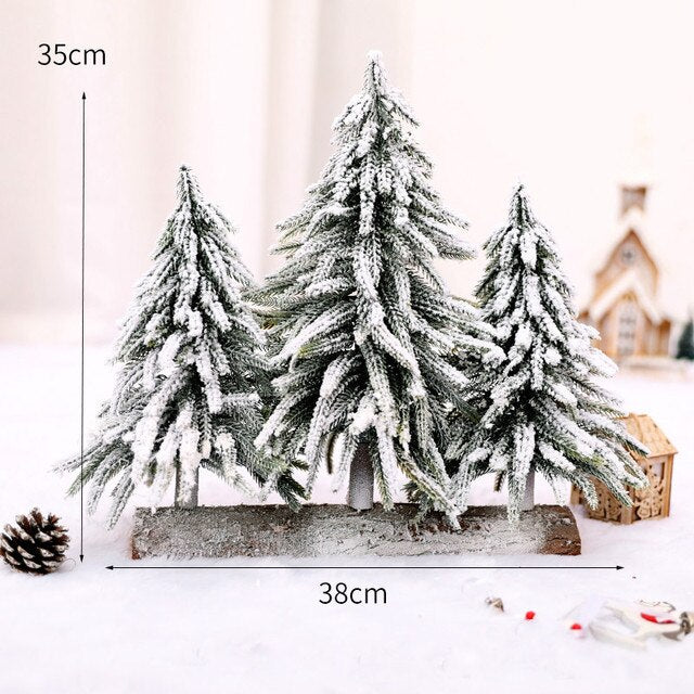 artificial linen mini Christmas cedar tree - Christmas Trees USA