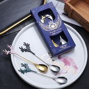 Navidad Merry Christmas Elk Tree Spoons