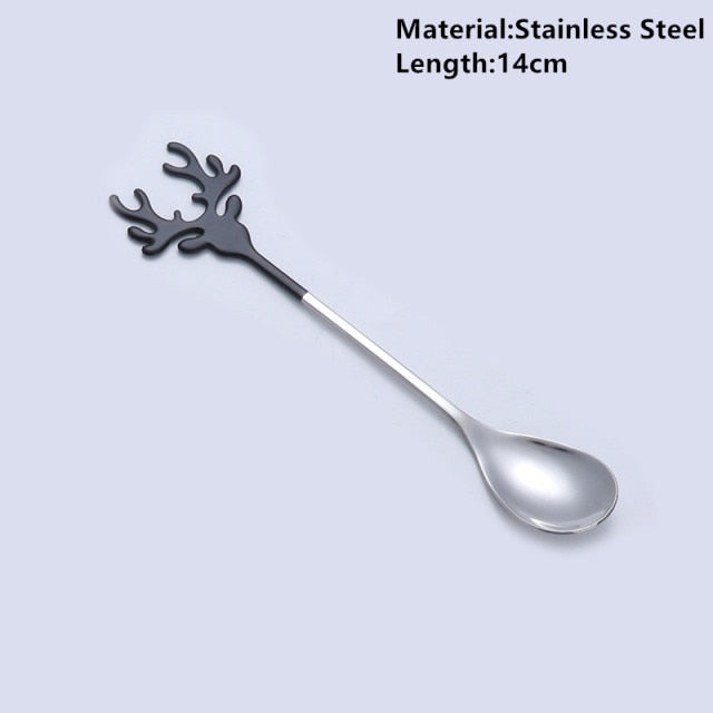 Navidad Merry Christmas Elk Tree Spoons
