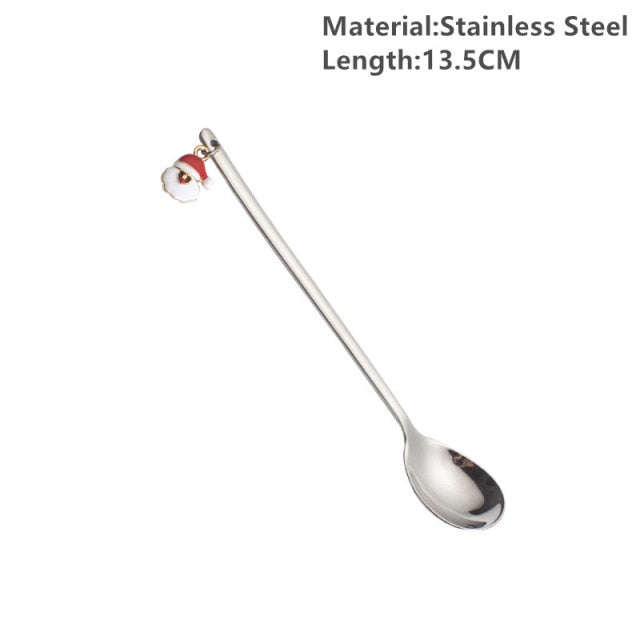 Navidad Merry Christmas Elk Tree Spoons