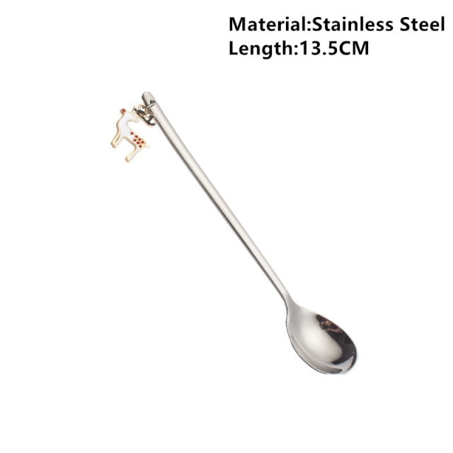 Navidad Merry Christmas Elk Tree Spoons