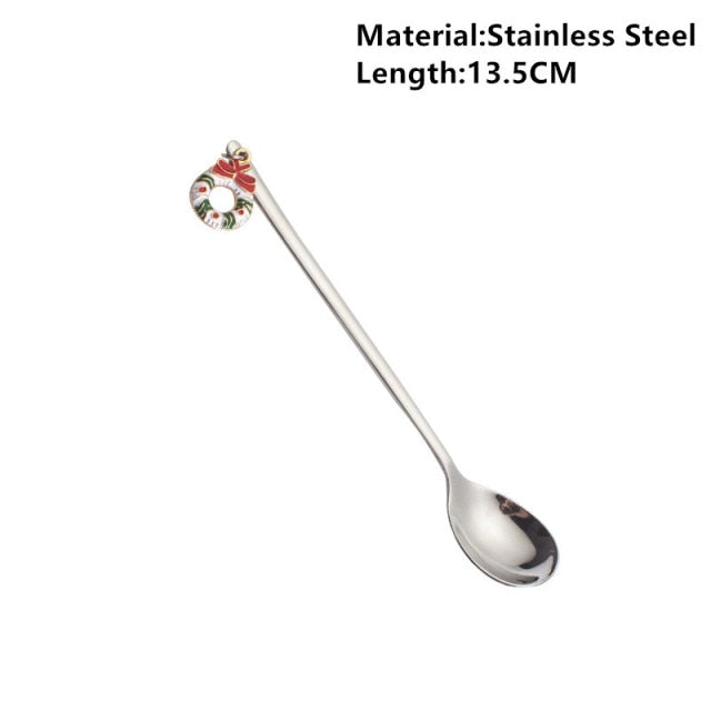 Navidad Merry Christmas Elk Tree Spoons