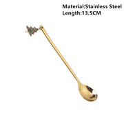 Navidad Merry Christmas Elk Tree Spoons