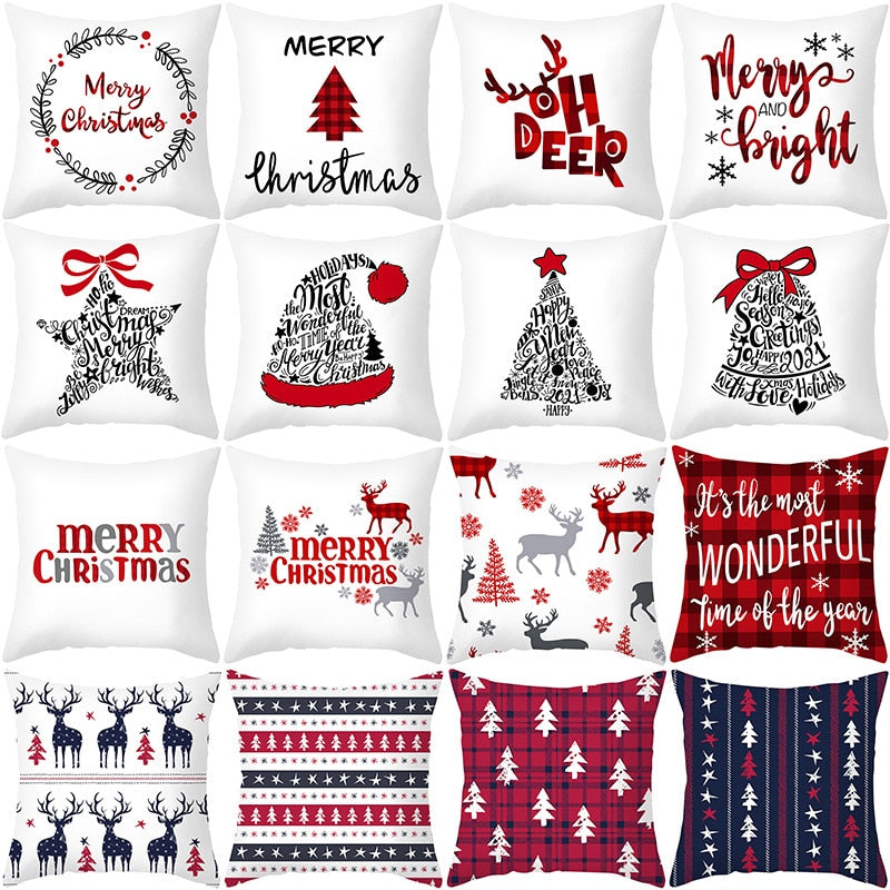 Christmas Themed Colorful Pillowcase
