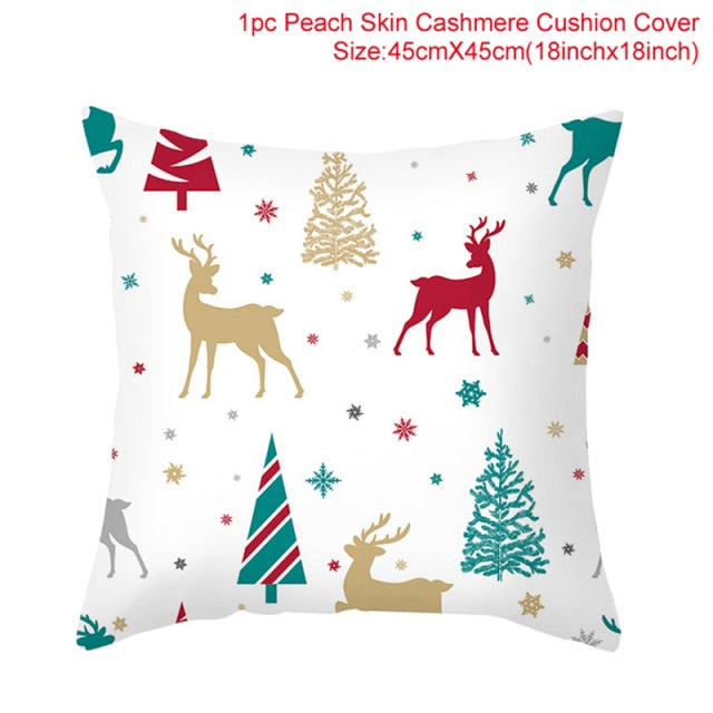 Christmas Themed Colorful Pillowcase